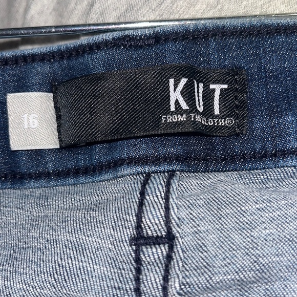 Kut From The Kloth Mia high rise distressed blue skinny jeans Size 16 - Picture 7 of 9